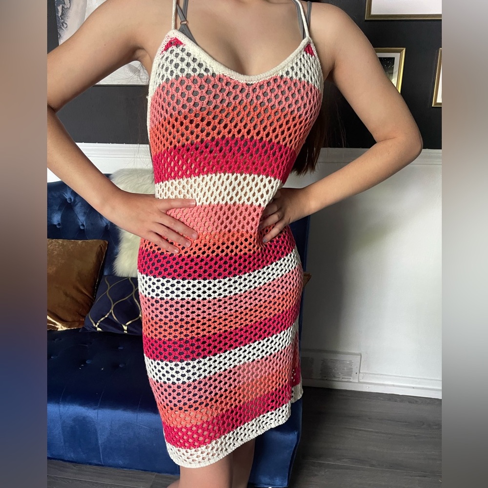 🏝️ Multi Color Bohemian Crochet Dress 🏝️